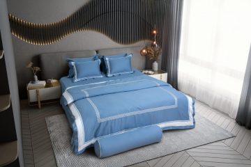 Bộ ga phủ thêu Blue Sky – BSM133